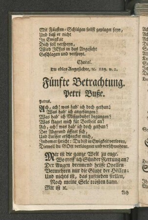 Fünfte Betrachtung. Petri Buße.