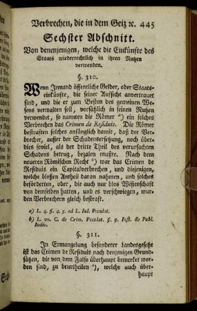 Sechster Abschnitt. - Zehnter Abschnitt.