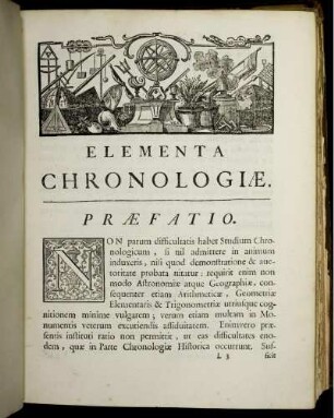 Elementa Chronologiae. Prefatio.