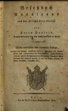 Gesetzbuch Napoleons