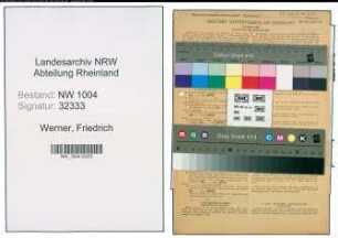 Entnazifizierung Friedrich Werner , geb. 22.12.1901 (Maschinist)