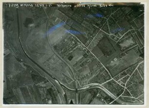 Foto der Batteriestellung "Stadtbahn-Nord" beim Friedhof nördlich von Mülhausen (Luftbild)