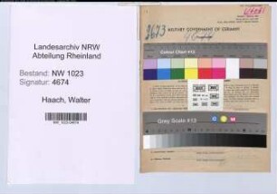 Entnazifizierung Walter Haach , geb. 29.12.1894 (Bauingenieur)