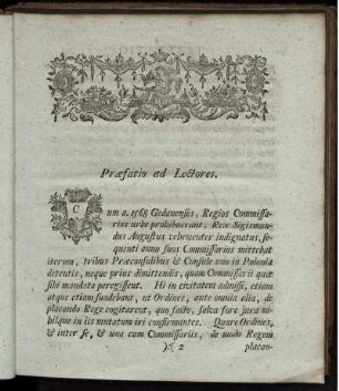Praefatio ad Lectores.