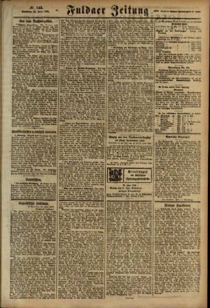 Zweite Ausgabe vom Samstag, den 22. Juni 1918.