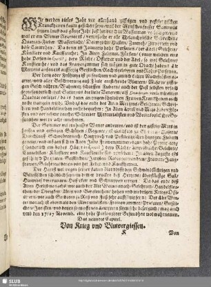 Das neundte Capitel. Von Krieg und Blutvergiessen