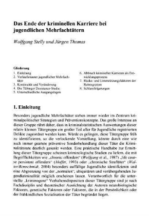 433-446, Das Ende der kriminellen Karriere bei jugendlichen Mehrfachtätern