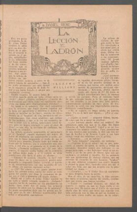 La lección del ladrón : Ilustró Williams