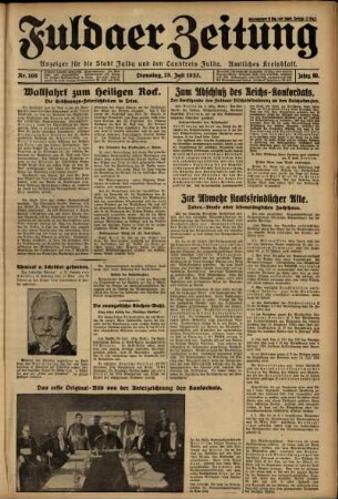 Ausgabe vom Dienstag, den 25. Juli 1933.