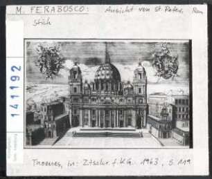 Rom, St. Peter: Entwurf der Fassade von Ferrabosco