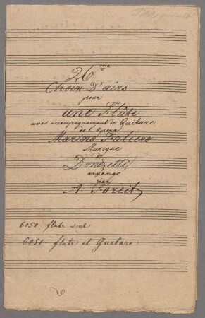 Marino Faliero, Auswahl, arrangiert, Flöte - BSB Mus.Schott.Ha 6031-2