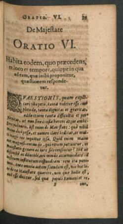 De Maiestate. Oratio VI.