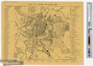 Plan von Leipzig im Jahre 1858