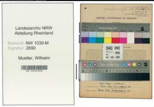 Entnazifizierung Wilhelm Mueller , geb. 22.07.1895 (Arbeiter)