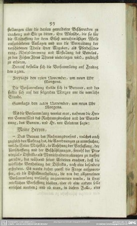 Samstags den 24ten November, um neun Uhr Morgens