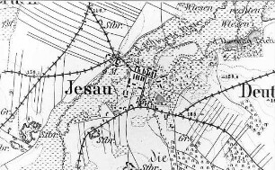 Kamenz-Jesau. Meßtischblatt, Sekt. Kamenz, 1883