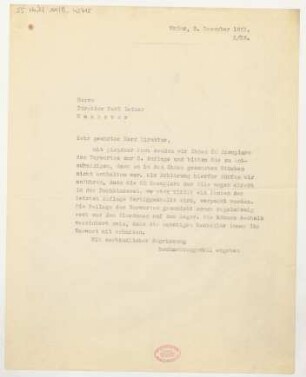 Brief an Karl Leimer : 03.12.1931