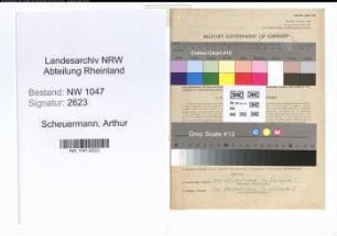 Entnazifizierung Arthur Scheuermann , geb. 06.10.1899 (Rektor)