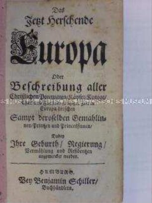 Verzeichnis der christlichen Herrscher Europas und ihrer Familien