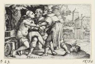 Susanna und die beiden Alten, Blatt 8 der Folge "Szenen des Alten Testament"