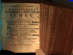 Diss. theol. de Scripturae S. literali et mystico sensu