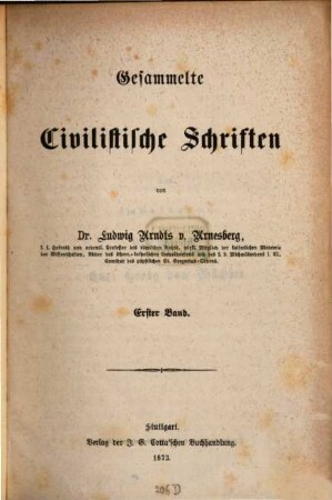Gesammelte civilistische Schriften, 1