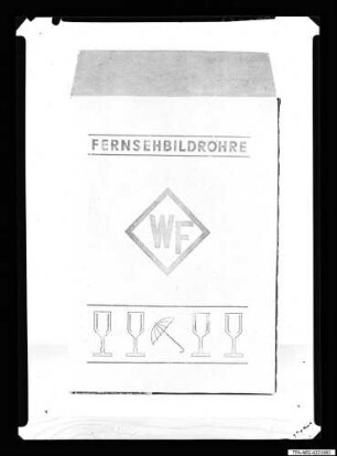 Karton-Bildröhre-Verpackung geschlossen, Foto 1962