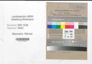 Entnazifizierung Werner Baumann , geb. 16.05.1901 (Bankangestellter)