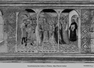 Maria mit Kind und Heiligen, Szenen der Christusvita und des Marienlebens