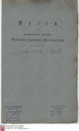 Appold, Valentin, Hof- und Kammermusikus, Hofkapellmeister in Darmstadt