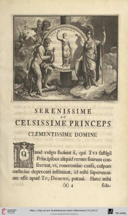 Serenissime ac Celsissime Princeps, Clementissime Domine