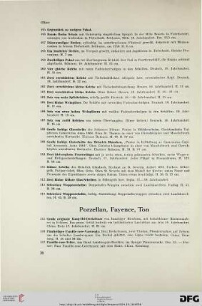 Porzellan, Fayence, Ton (Nr. 515-538)