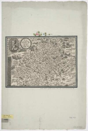 Karte von dem Herzogtum Württemberg, 1:450 000, Kupferstich, 1596
