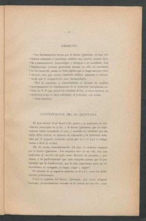Contestación del Dr. Quintana