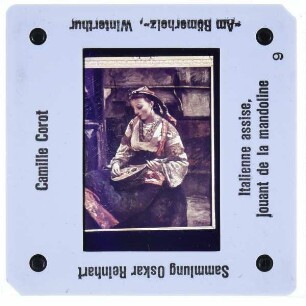 Corot, Sitzende Italienerin, Mandoline spielend