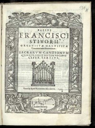 Francesco Stivori: Sacrarum cantionum quinque, sex et septem vocibus liber tertius ...