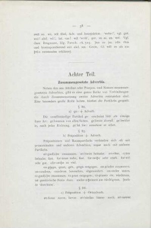 Achter Teil. Zusammengsetzte Adverbia.