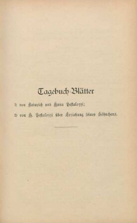 Tagebuch-Blätter