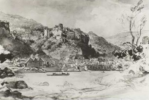 Heidelberger Schloß von der Ziegelhäuser Landstraße aus gesehen