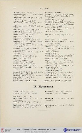 IV. Eigennamen
