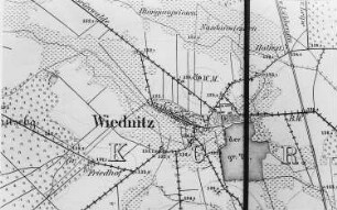 Wiednitz. Meßtischblatt, 1:25.000, Sekt. Straßgräbchen, 1883