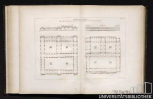 Planche 9. Ensembles D'Édifices formés par la combinaison de galeries de cinq entr'-axes avec de pièces de sept.