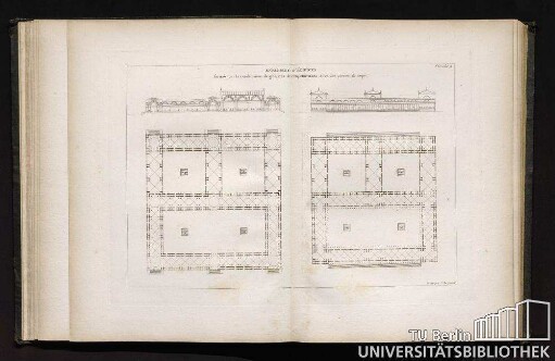 Planche 9. Ensembles D'Édifices formés par la combinaison de galeries de cinq entr'-axes avec de pièces de sept.