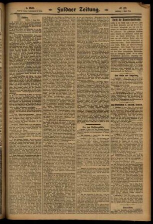 Zweite Ausgabe vom Samstag, den 07. Juni 1913.