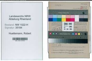 Entnazifizierung Robert Huettemann , geb. 07.07.1921 (Justizangestellter)