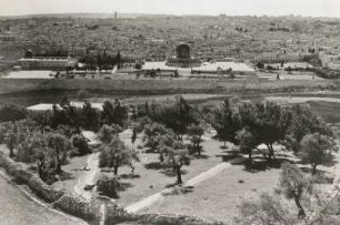 Jerusalem, Stadtbid mit Tempelplatz und Omarmoschee