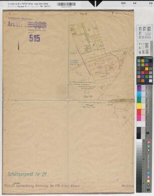 Ottenstein (Ahaus), Flurbereinigung Ottenstein, Nr. 21 Schätzungsriß Ammeloe Flur 51 u. 54 tlw