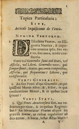 Historia naturalis et experim. de Ventis