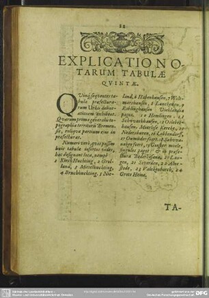 Explicatio Notarum Tabulae Quintae