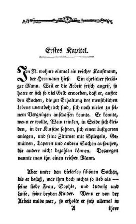 Erstes Kapitel [bis Fünf und vierzigstes Kapitel]